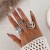 occidental style exaggerating big Pearl Metal geometry width surface ring  personalityins surface ri