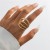 occidental style exaggerating big Pearl Metal geometry width surface ring  personalityins surface ri