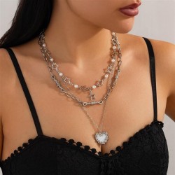 occidental style samll imitate Pearl tassel brief Peach heart Five-pointed sta..