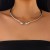 occidental style personality Metal surface opening Collar ins brief drop circle