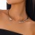 occidental style personality Metal surface opening Collar ins brief drop circle