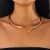 occidental style personality Metal surface opening Collar ins brief drop circle