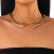 occidental style personality Metal surface opening Collar ins brief drop circle