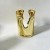  occidental style Metal surface Irregular opening big bangle fashion high trend