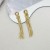 ( Gold Silver needle) big same style super long tassel earrings woman occidental style exaggerating fashion personality