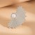 occidental style Metal feather imitate Pearl ring ins wind flowers opening