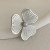 occidental style Metal feather imitate Pearl ring ins wind flowers opening