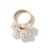 occidental style Metal feather imitate Pearl ring ins wind flowers opening