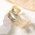  Irregular high hollow personality Metal Double layer opening lady bangle brief all-Purpose