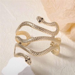  occidental style exaggerating personality Metal Double head twining snake retro lady all-Purpose leisure wind