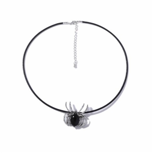  brief fashion trend retro black Alloy animal pendant rope all-Purpose necklace day lady style