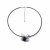 brief fashion trend retro black Alloy animal pendant rope all-Purpose necklace day lady style
