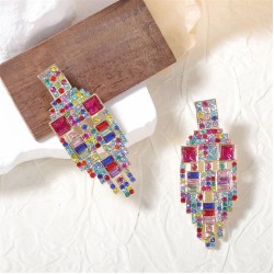  personality retro fashion trend creative fully-jewelled unique earring samll ..