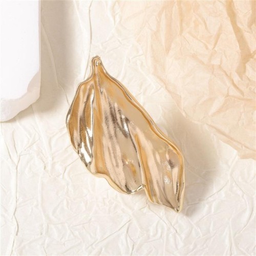 ( Gold) retro personality Irregular surface Alloy leaves Leaf ring creative leisure all-Purpose Style