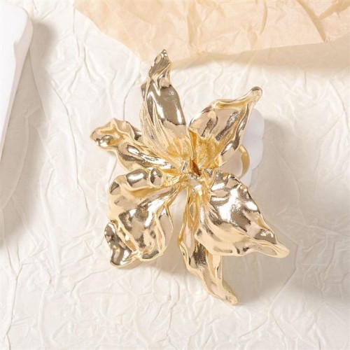 occidental style exaggerating fashion personality trend Alloy big flowers opening ring brief samll all-Purpose S