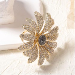 occidental style high samll wind fully-jewelled exaggerating Alloy big flowers..
