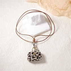  personality retro trend leopard coin bag bag pendant necklace all-Purpose Aut..