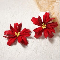  Bohemia exaggerating personality trend big flowers flowers ear stud all-Purpo..
