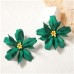  Bohemia exaggerating personality trend big flowers flowers ear stud all-Purpose fashion wind woman style