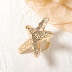  samll unique creative temperament wind Five-pointed star starfish ring brief ..