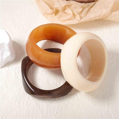 occidental style fashion retro Irregular width surface ethylic acid three woman bangle all-Purpose d