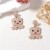 fashion creative lovely embed zircon beads lovely animal earring leisure all-Purpose woman style