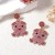 fashion creative lovely embed zircon beads lovely animal earring leisure all-Purpose woman style