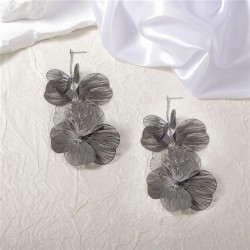  occidental style exaggerating Metal hollow three-dimensional flowers tassel e..
