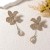  personality retro fashion high fully-jewelled flowers drop pendant woman Earring all-Purpose day style