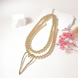  personality brief fashion wind Beads Alloy hollow big love pendant Double lay..