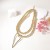  personality brief fashion wind Beads Alloy hollow big love pendant Double layer woman necklace