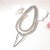  personality brief fashion wind Beads Alloy hollow big love pendant Double layer woman necklace