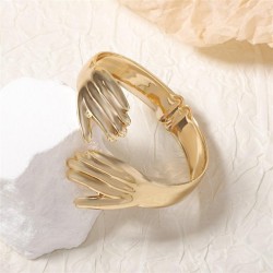  samll unique Double personality Modeling opening Metal bangle Irregular surfa..