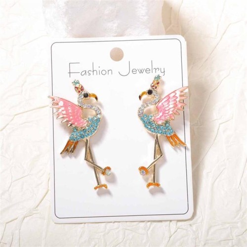 occidental style exaggerating personality Alloy embed Rhinestone samll creative high earring temperament all-P