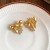  gold silver zircon Irregular bow ear stud woman samll all-Purpose earrings high Earring