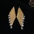 ( Silver needle  Silver) gold silver zircon drop rhombus sequin ear stud woman occidental style samll earrings high Ear