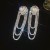 silver occidental style diamond drop tassel ear stud woman exaggerating samll earrings high fas
