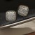 silver diamond geometry Metal ear stud woman retro temperament earrings samll fashion a
