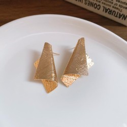 silver Irregular Metal ear stud fashion temperament earrings occidental style ..
