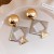 silver diamond geometry earrings occidental style exaggerating samll ear stud woman fashion tempe