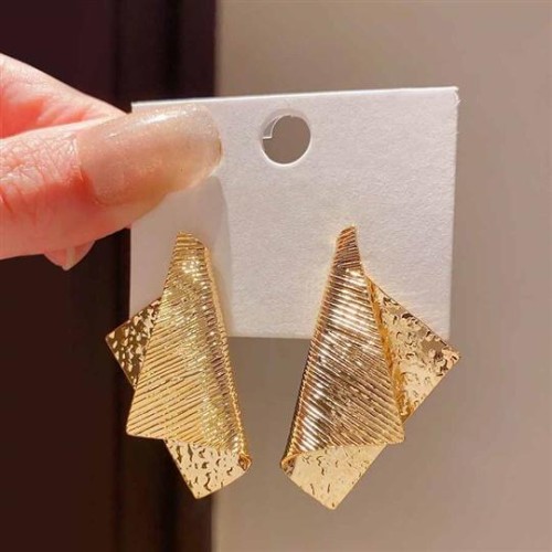 silver occidental style Irregular geometry ear stud woman samll earrings fashion temperament Earr