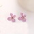 occidental styleins four flower flowers ear stud fashion brief color petal earrings small fresh ear stud