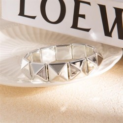  occidental style width surface gold silver color rhombus bangle  high exagger..