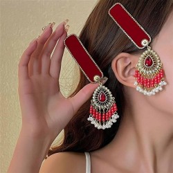  occidental style ethnic style color diamond tassel hair clip  new retro Bohem..