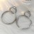 silver occidental style multilayer Metal wind circle hollow earring  high wind fashion all-Purpose Earring