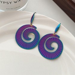 occidental style color gradual change leaves hollow  Bohemia creative earring..