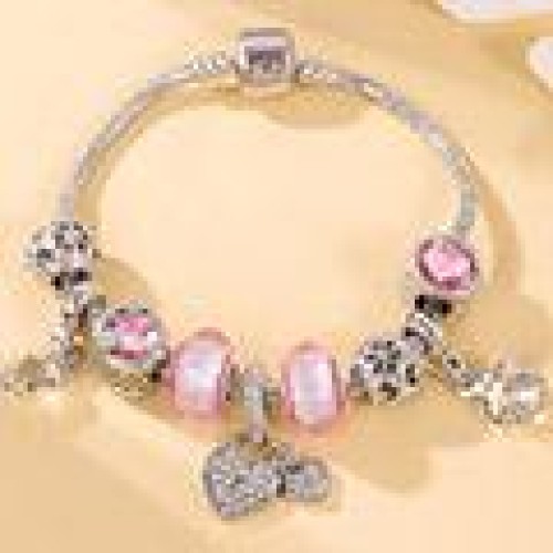 fashion  Metal all-PurposeDL concise flash diamond flowers love personality woman bracelet