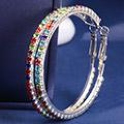 5.0cm concise flash diamond temperament lady circle