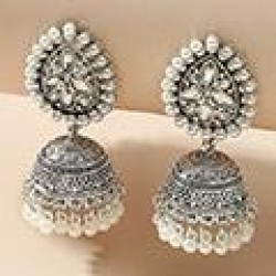 1 fashion mosaic Pearl drop temperament lady earring