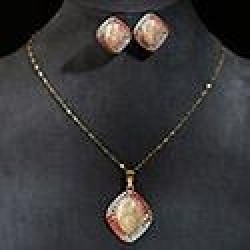 1 fashion concise geometry rhombus personality temperament lady necklace buckl..